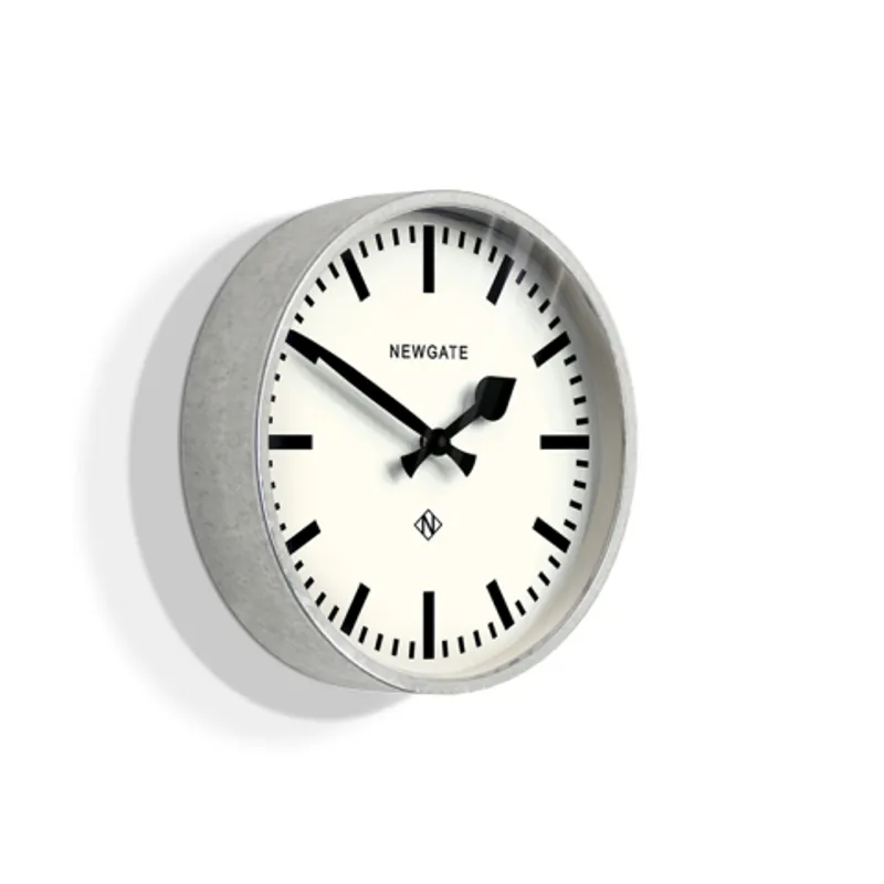 Newgate Luggage Clock in Galvanised Metal-1